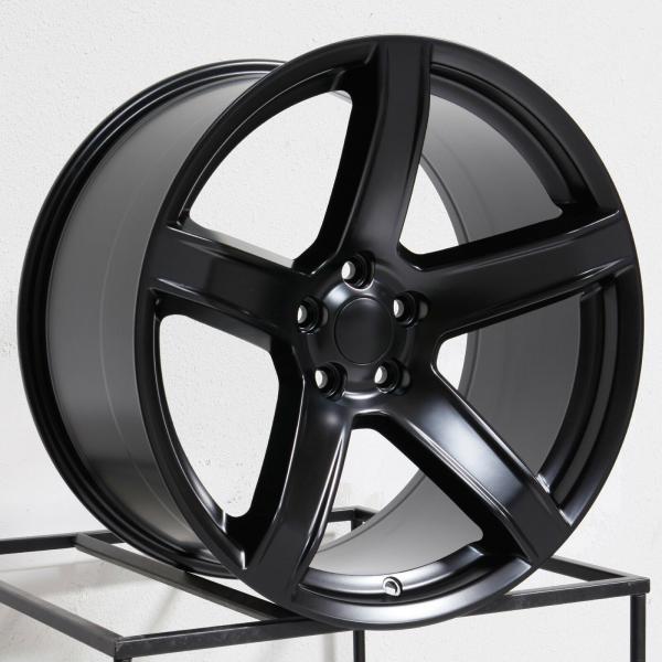 20x9.5 HC2 Style Dodge Replica Wheels Satin Black Flow Form Rims Tires Fit