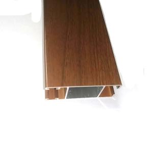 Quality 2.0mm Thickness 6063 Wood Grain Aluminium Profiles For Windows And Doors wholesale