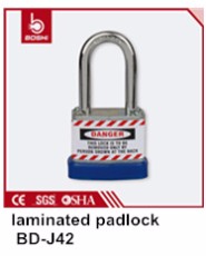 Anti-Rust Corrosion Safety Laminated LOTO Padlock for Lockout Tagout Metal steel sheets with metal shackle