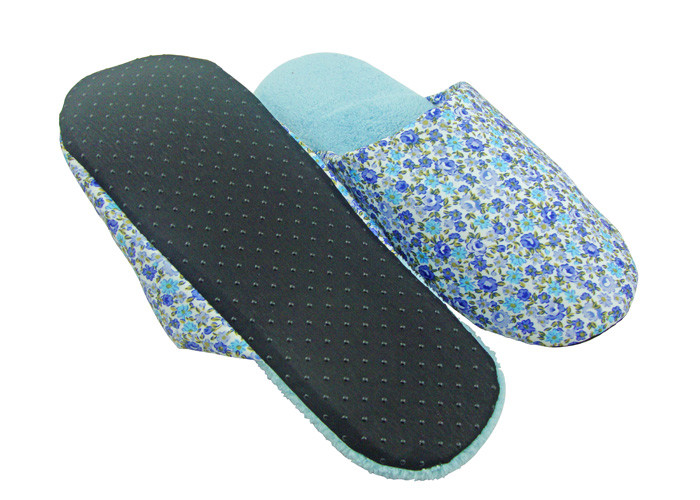 Anti - Slip Travel Living Room Disposable Hotel Slippers With Floral Pattern