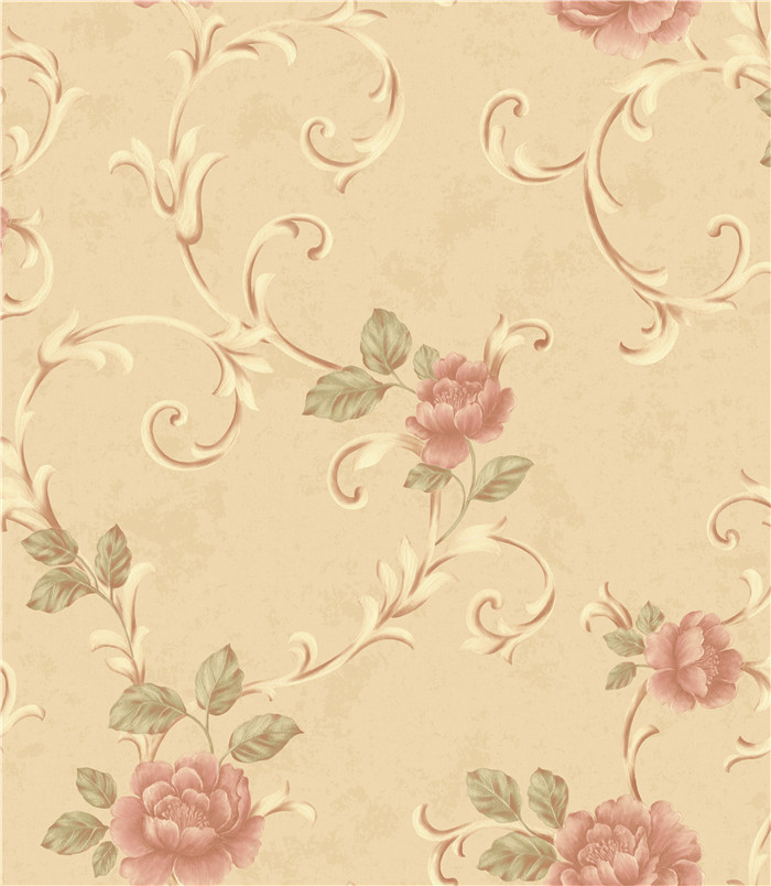 European Style Washable Vinyl Wall Coverings Durable Peelable Vinyl Wallpaper