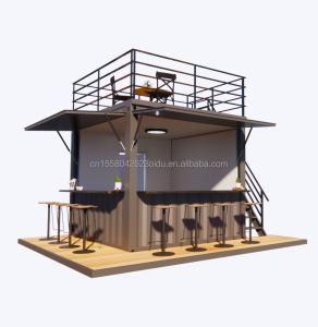 Quality 10ft Prefabricated Restaurant Shop Street Food Kiosk Container Pop Up Mobile Mini Shipping Container with Hotel Design wholesale