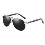 Color Film Glasses Case Men'S Metal Frame Polarized Sunglasses UV400 Resin Lens