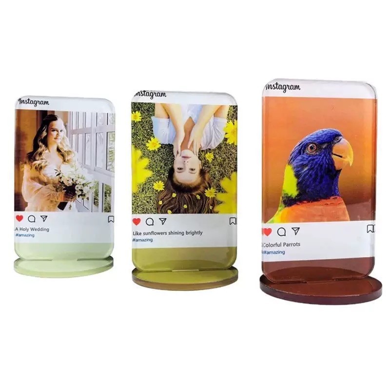 Ins Style Tabletop Sublimation Acrylic Photo Frame Minimalist Aesthetic