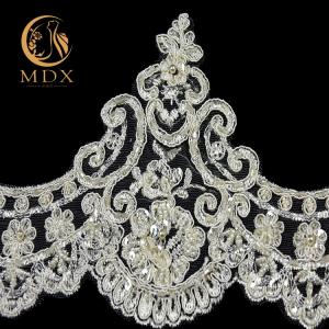 Quality Garment Types Of Lace Trim Beaded Exquisite Handmade 20 % Polyester wholesale