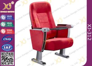 Quality ABS Folding Pad Auditorium Floor Mounted Chairs Die Casting Aluminum Alloy Legs wholesale