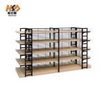 Convenience Store Gondola Shelving Rack Wooden 50kg/Layer