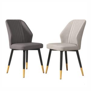 Quality Synthetic Leather Grey Upholstered Dining Chair For French Cafe wholesale