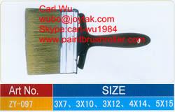 Quality Natural bristle Chinese bristle synthetic mix shed fence ceiling wall paint brush wood plastic handle 5 inch WB-020 wholesale
