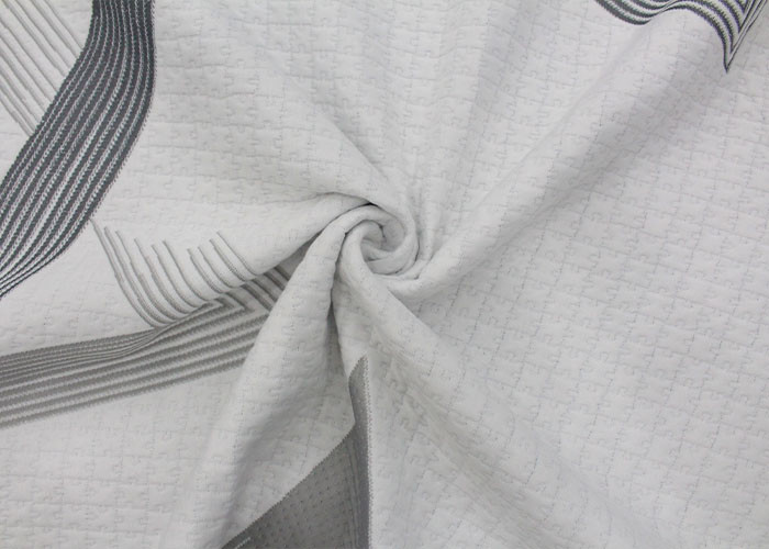 Breathable Knitted Polyester Fabric 230CM Jacquard Mattress Fabric