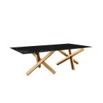 95inch Rectangle Glass Top Dining Table 4 Seater Glass Dining Table With Chairs
