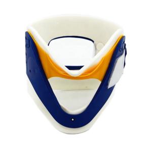 Quality CE Medical Adjustable Cervical Collar Blue Yellow Adjustable Neck Brace wholesale