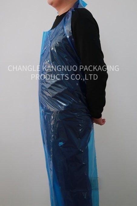 Blue Polythene Colored Hygiene PE Plastic Throw Away Aprons 800x1250mm Size