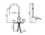 Polished Single Lever Mixer Taps , Brass Ceramic Kitchen Sink Water Faucet with