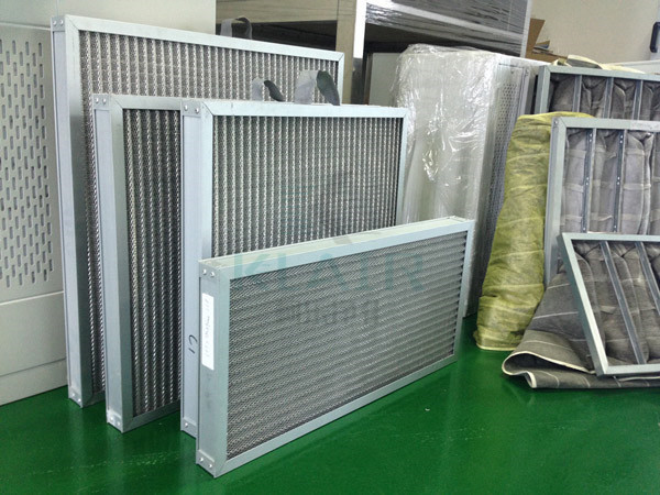 Aluminum Metal Mesh Pleated Air Filters Washable For Kitchen Hood