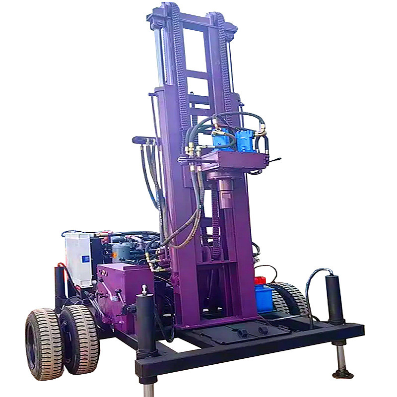 Water Well Drilling Machines Rotation Torque 3500 N.m Trailer Mounted Drilling Rig Small Water Well Drilling Rig