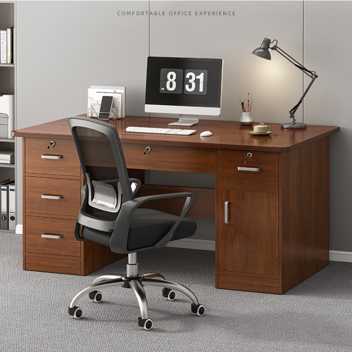 Modern Luxury PANEL Wood Style Executive Desk for Customized Colors and End Office