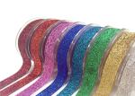 Stretch Velvet Present Wrapping Accessories 1 Inch Glitter Elastic Metallic