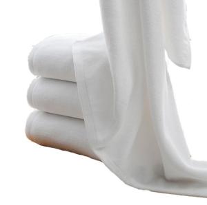 Quality 32S 70*150cm, 600g extra thick and big white plain terry hotel towel for wholesale wholesale