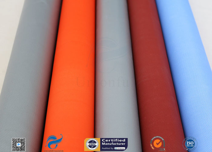 0.25mm 0.45mm 0.5mm Silicone Coated Glass Fabric / Cloth For Thermal Insulation
