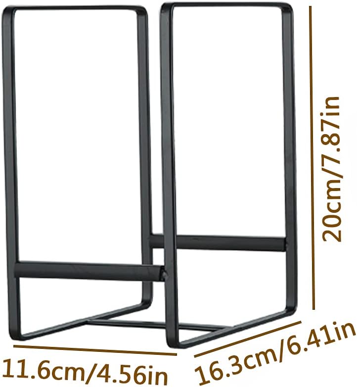 Metal Dish Organizer Stand for Kitchen Counter Black White 6.4 L x 4.5 W x 7.9 H inch