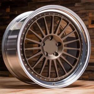 Quality 19''20''21''22''forged concave wheels For BMW Benz 2piece wheel silvery bronze painting polish wholesale