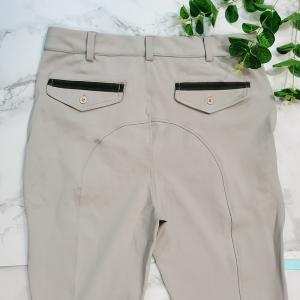Quality XS-XL Spandex / polyester Beige Active Stretch Men Horse Riding Leggings wholesale