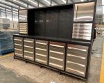 Heavy Duty Brown 10ft 40-Drawer Steel Workbench Tool Cabinet for Mobile Phone