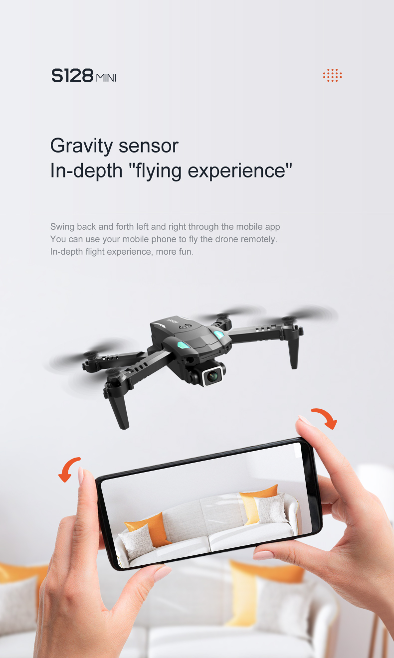 Maximum Flight Time S128 Mini Drone Portable 4k Dual Camera Obstacle Avoidance Take Off Landing Wifi Rc Drone
