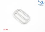 Shiny Silver Metal Slide Buckle 32mm Inner Size Zinc Alloy Hand Polished With