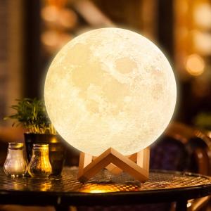 China Rechargeable Moon Lamp Dia 14.5cm 3D Moon Lights For  Adult Kids Bedroom Christmas Gifts on sale