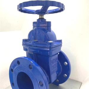 Quality NRS ANSI DIN3352 F4 F5 Rubber Resilient Seated Cast Iron non-rising Stem Gate Valve HT200 BS Flanged Manual Handwheel wholesale