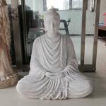 Marble Buddha Statues Sitting Zen Buddha Sculpture Stone Life Size Garden