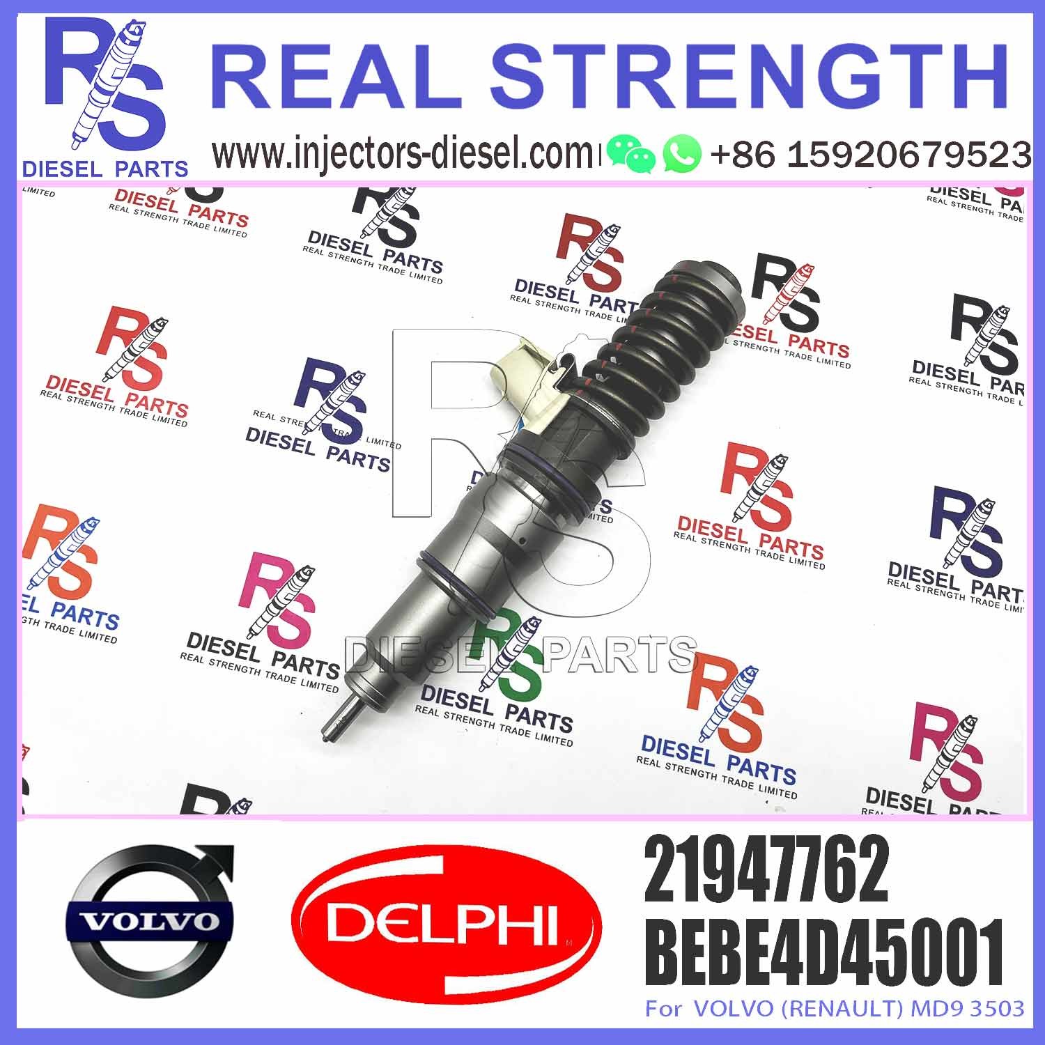 Common Rail inyector Diesel Fuel Injector 4 Pins Electronic Unit Injectors Bebe4d45001 21947762 For V-O-L-V Engine