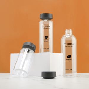 Quality Black Cap 150ml PET Liquid Foundation Bottles With Hot Stamping Frosted Screen Printing wholesale