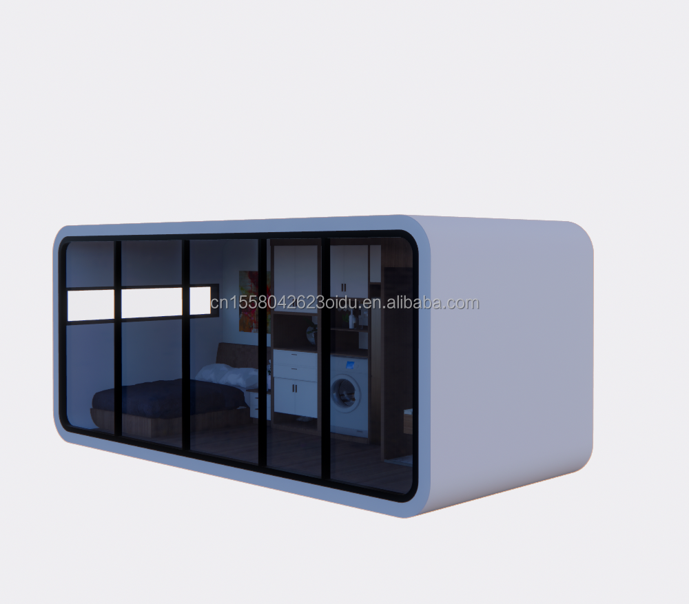 Modern 20ft 40ft Prefab House Outdoor Tiny Pod Coffee House Mobile Working Apple Cabin-Popular Prefabricated Cabin Apartment Apartment