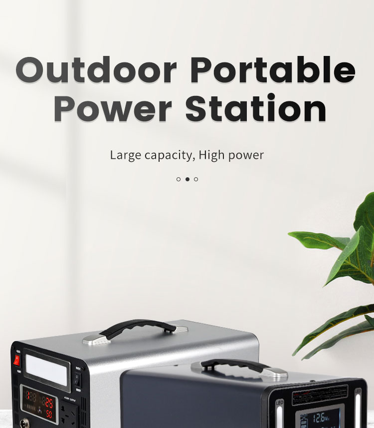 12V 24V Portable Power Station 1200W 1500W 120Ah Outdoor Solar Power Generator