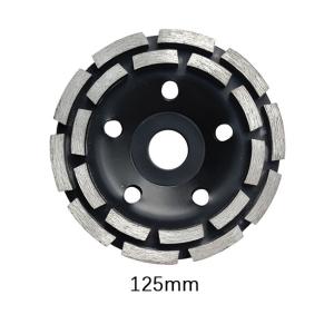 Quality Black 5 Inch 125mm Double Row Diamond Cup Wheel Sintered wholesale