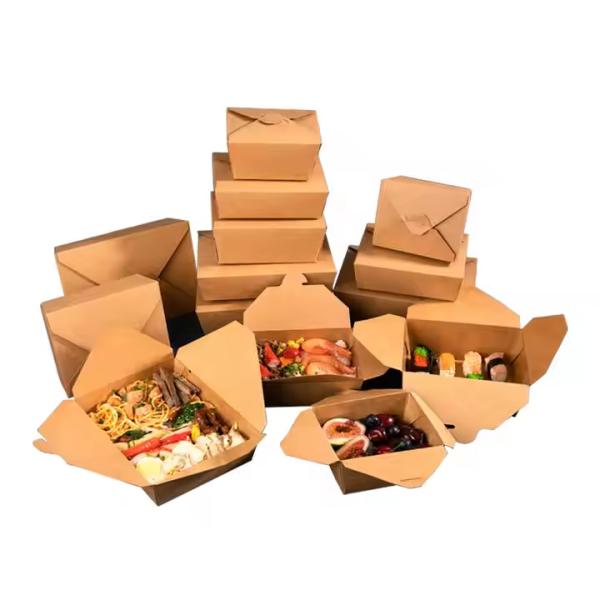 Food Takeaway Packaging Boxes Custom Branded Biodegradable Eco-Friendly