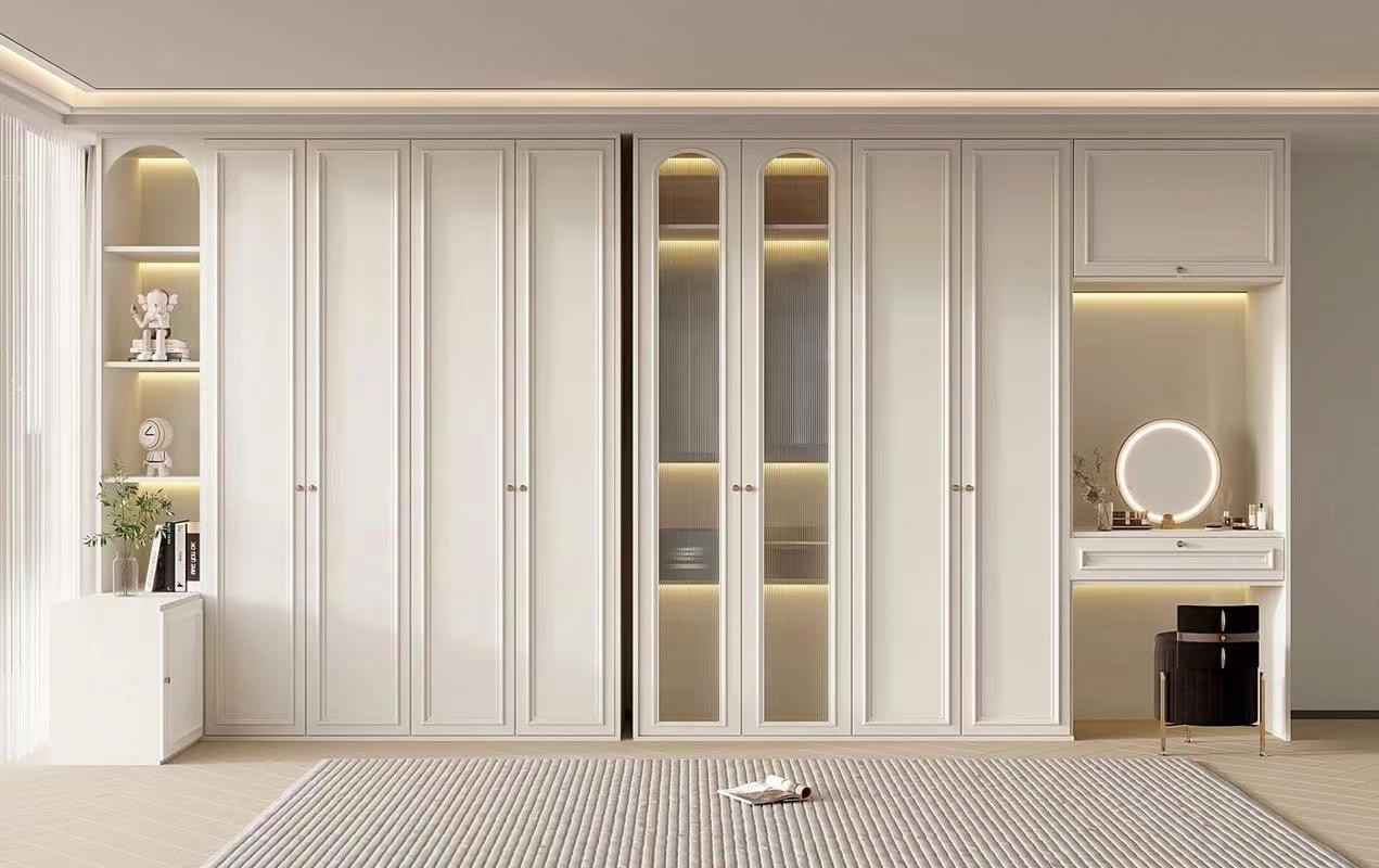 Customized Wooden High End Functional Matte Lacquer MDF Plywood Design Wardrobe Closet
