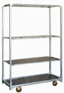 Quality PP Wheel Transport Multi Shelf CC Plant Nursery Carts wholesale