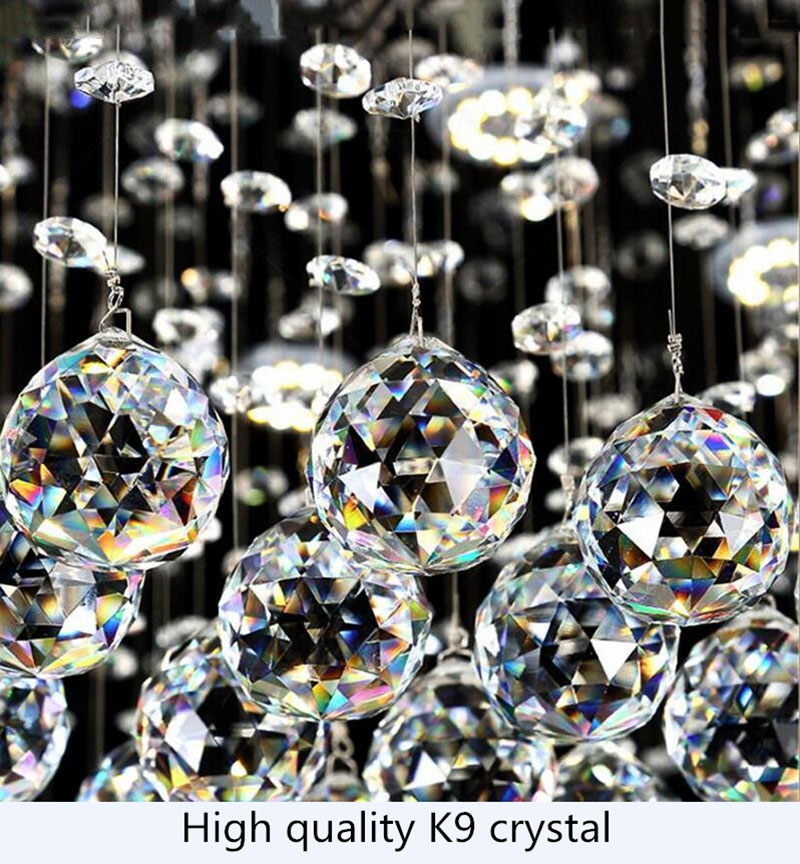 Long stair modern lamp crystal chandelier LED lights elegant chandelier(WH-NC-19)