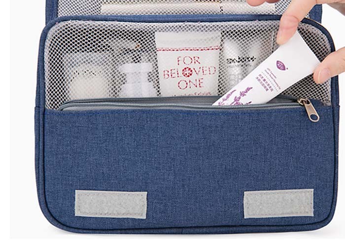Mens Hanging Toiletry Bag , Hanging Travel Organizer For Washing Stuffs