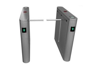 Metro / Subway SS Drop Arm Turnstile Access Control With Infrared Photocell