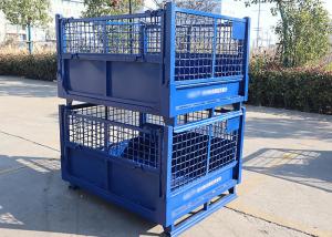 Quality Anti Corrosion Storage Steel Pallet Cages Container Half Open Gates wholesale