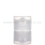 28mm Plastic Cap for Flip Top Cap Bottle in Ribbed White Colors Customized