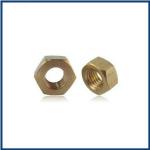 High Tensile Yellow Heavy Jam Nuts , 1 Inch Fine Thread Nut For Metal Building