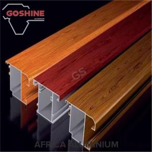Quality High Hardness Wood Finish Aluminium Profiles T5 T6 For Kitchen Door / Curtains wholesale