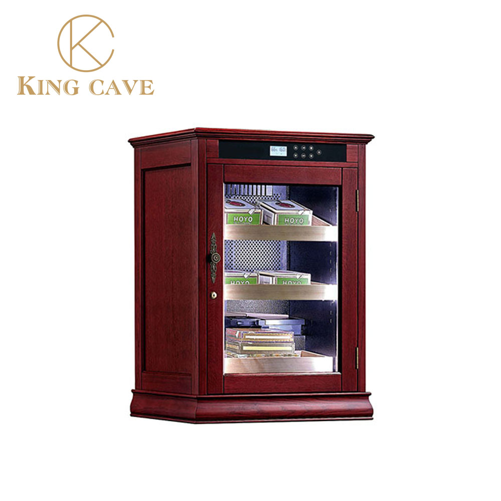 Intelligent Wood Frame Cigar Table Cabinet With Automatic Humidity Adjustment