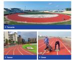 IAAF Approved Durable Weather Resistant 13-25 mm Breathable Rubber Running Track